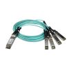 Picture of StarTech.com QSFP4X10GAO3 fiber optic cable 118.1" (3 m) QSFP+ 4x SFP+ Black