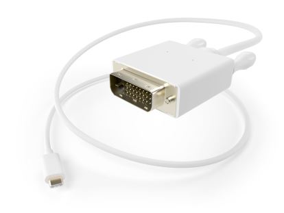 Unirise USBC-DVI-03F video cable adapter 39.4" (1 m) USB Type-C DVI-D White1