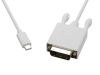 Unirise USBC-DVI-03F video cable adapter 39.4" (1 m) USB Type-C DVI-D White3