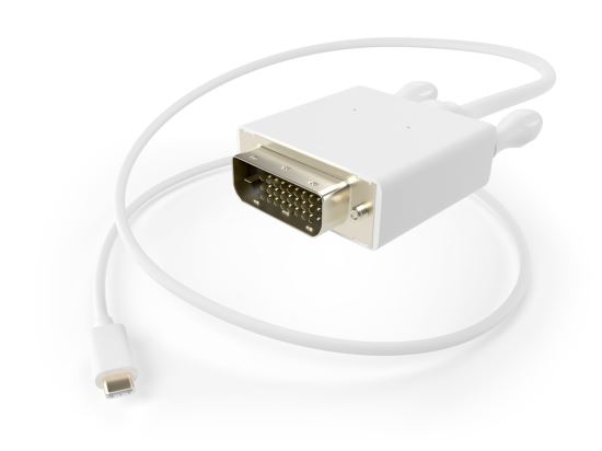 Unirise USBC-DVI-06F video cable adapter 70.9" (1.8 m) USB Type-C DVI-D White1