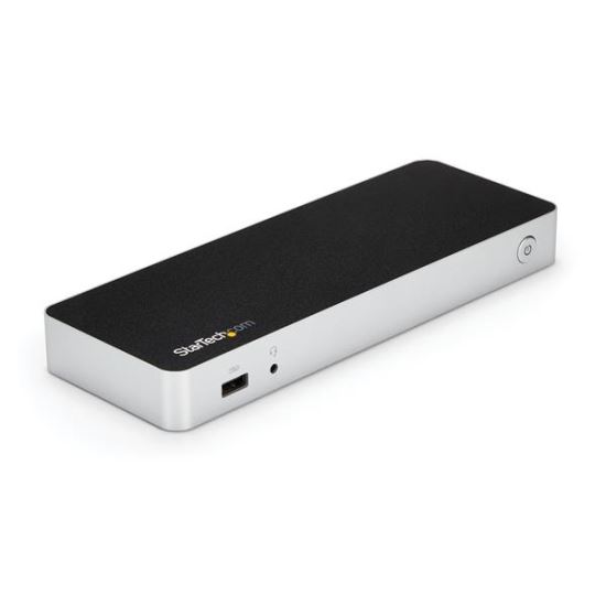 Picture of StarTech.com MST30C2HHPD laptop dock/port replicator Wired USB 3.2 Gen 1 (3.1 Gen 1) Type-C Black, Silver