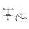 Siig CE-MT2G12-S1 monitor mount / stand 27" Clamp Silver6