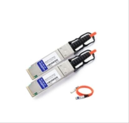 Picture of AddOn Networks PAN-QSFP-AOC-10M-AO Serial Attached SCSI (SAS) cable 393.7" (10 m) 40000 Gbit/s Stainless steel, Black
