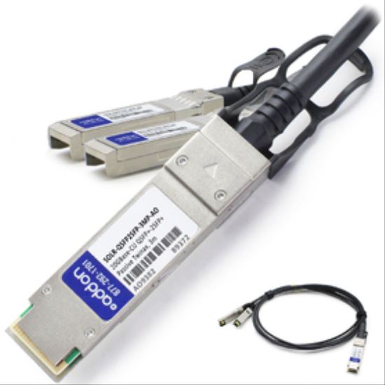 AddOn Networks SOLR-QSFP2SFP-3MP-AO InfiniBand cable 118.1" (3 m) QSFP+ 2xSFP+ Black, Gray1