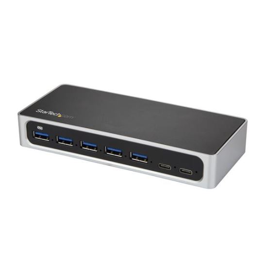 StarTech.com HB30C5A2CSC interface hub USB 3.2 Gen 1 (3.1 Gen 1) Type-B 5000 Mbit/s Black, Silver1