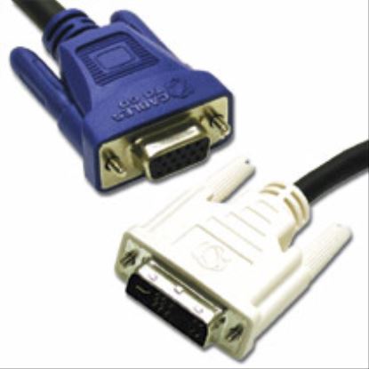 C2G DVI-A Male to HD15 VGA Female Analog Extension Cable 2m 78.7" (2 m) VGA (D-Sub) Black1