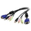 StarTech.com 10 ft 4-in-1 USB, VGA, Audio, and Microphone KVM Switch Cable KVM cable Black 120.1" (3.05 m)1