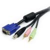 StarTech.com 10 ft 4-in-1 USB, VGA, Audio, and Microphone KVM Switch Cable KVM cable Black 120.1" (3.05 m)2