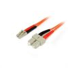 StarTech.com 50FIBLCSC5 fiber optic cable 196.9" (5 m) LC SC OM2 Orange1