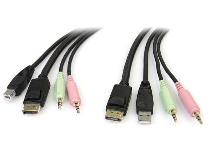 StarTech.com DP4N1USB6 KVM cable Black 72" (1.83 m)1