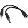 StarTech.com MUYHSFMM audio cable 5.12" (0.13 m) 3.5mm 2 x 3.5mm Black4