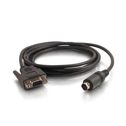C2G 6FT DB9F-8PMD MITSUBISHI RS232 PROJ CBL serial cable Black 72" (1.83 m) DB9 8-pin Mini Din1