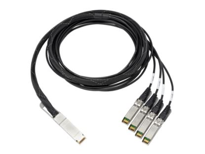 Hewlett Packard Enterprise 100GB QSFP28 3m fiber optic cable 118.1" (3 m) QSFP+ 4x QSFP+ Aluminum, Black1