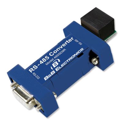 B&B Electronics 485SD9RJ serial converter/repeater/isolator RS-232 RS-485 Black, Blue1