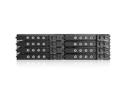 Picture of iStarUSA BPU-128DE-SS disk array Black, Stainless steel