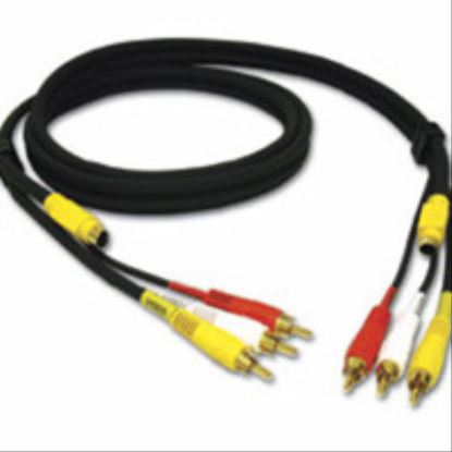 C2G 25ft Value Series 4-in-1 RCA Type/S-Video Cable 295.3" (7.5 m) Black1