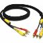 Picture of C2G 25ft Value Series 4-in-1 RCA Type/S-Video Cable 295.3" (7.5 m) Black