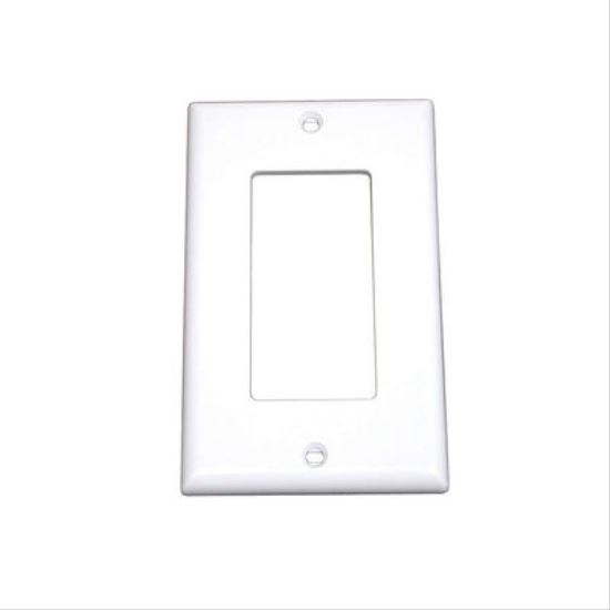 C2G Decorative Single Gang Wall Plate - White1