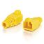 C2G RJ45 Plug Cover cable clamp Yellow1