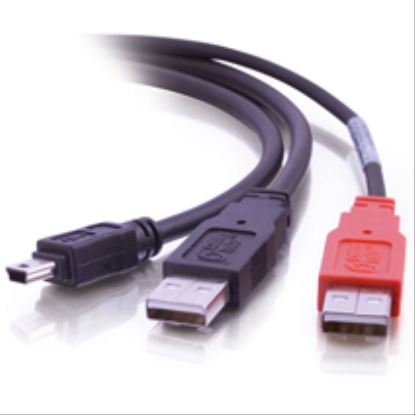 C2G USB 2.0 Mini-B Male to 2 USB A Male Y-Cable 6ft USB cable 72" (1.83 m) Mini-USB B Black1