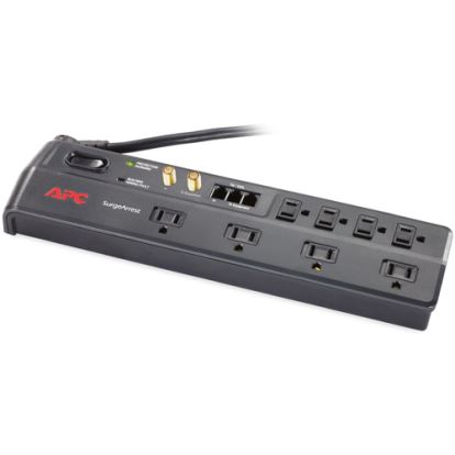 APC Home/Office SurgeArrest 8 Outlets with tel2/splitter and coax jacks, 120V Black 8 AC outlet(s) 72" (1.83 m)1