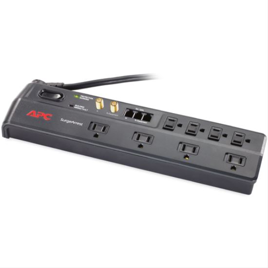 APC Home/Office SurgeArrest 8 Outlets with tel2/splitter and coax jacks, 120V Black 8 AC outlet(s) 72" (1.83 m)1