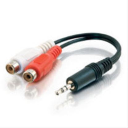 C2G 6in 3.5mm Stereo M / RCA F Y-Cable audio cable 5.91" (0.15 m) 2 x RCA Black1