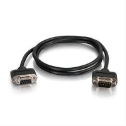 C2G 12ft CMG-Rated DB9 Low Profile Null Modem M-F serial cable Black 144.1" (3.66 m)1