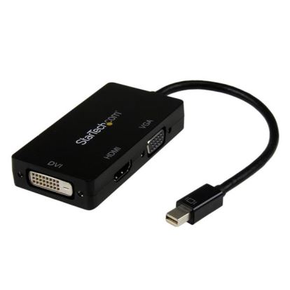 StarTech.com MDP2VGDVHD video cable adapter 5.91" (0.15 m) Mini DisplayPort DVI-D + VGA (D-Sub) + HDMI Black1