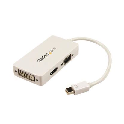 StarTech.com MDP2VGDVHDW video cable adapter 5.91" (0.15 m) Mini DisplayPort DVI-D + VGA (D-Sub) + HDMI White1