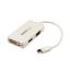 Picture of StarTech.com MDP2VGDVHDW video cable adapter 5.91" (0.15 m) Mini DisplayPort DVI-D + VGA (D-Sub) + HDMI White