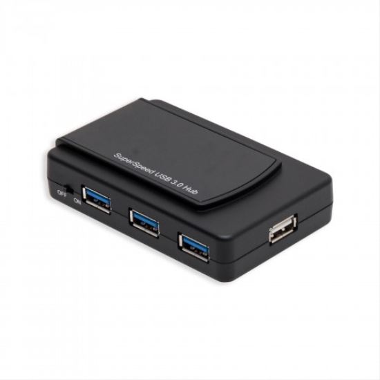 SYBA SY-HUB20078 interface hub USB 2.0 5000 Mbit/s Black1