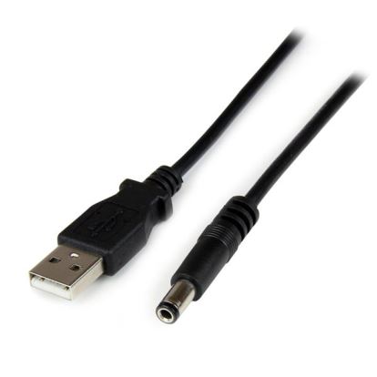 StarTech.com USB2TYPEN2M power cable Black 78.7" (2 m) USB A Barrel type N1
