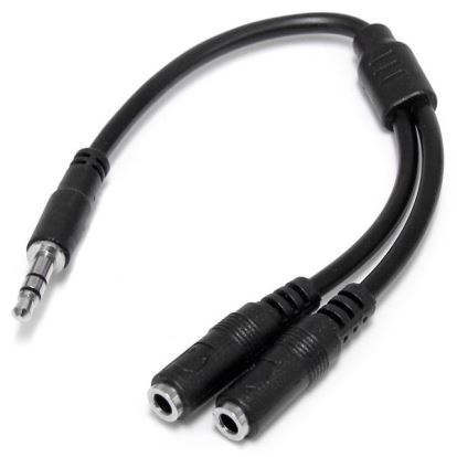 StarTech.com MUY1MFFS audio cable 7.87" (0.2 m) 3.5mm 2x3.5mm Black1