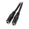 StarTech.com MUY1MFFS audio cable 7.87" (0.2 m) 3.5mm 2x3.5mm Black3