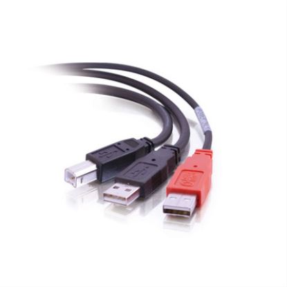 C2G USB 2.0 B Male -> 2 USB A Male Y-Cable USB cable 70.9" (1.8 m) USB B 2 x USB A Black1