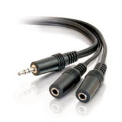 C2G 6ft 3.5mm Stereo M / 3.5mm Stereo F Y-Cable audio cable 70.9" (1.8 m) 2 x 3.5mm Black1
