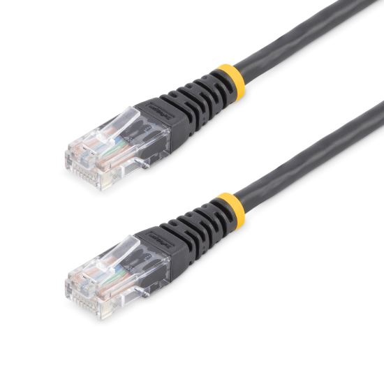 StarTech.com 25 ft Black Molded Category 5e (350 MHz) UTP Patch Cable networking cable 300" (7.62 m)1