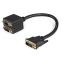 Picture of StarTech.com DVISPL1DD DVI cable 11.8" (0.3 m) DVI-D 2 x DVI-D Black