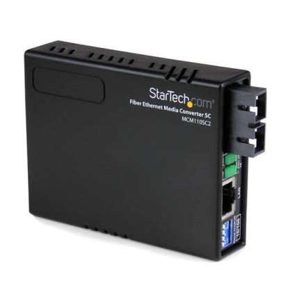 StarTech.com MCM110SC2 network media converter 100 Mbit/s 1310 nm Multi-mode Black1