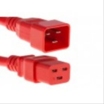 Unirise PWCD-C19C20-20A-01F-RED power cable 11.8" (0.3 m) C19 coupler C20 coupler1