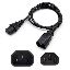 AddOn Networks 10ft, IEC C13/IEC C14 Black 120.1" (3.05 m) C14 coupler C13 coupler1