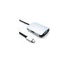 Picture of Unirise USBC-2IN1-VH USB graphics adapter Black, Silver