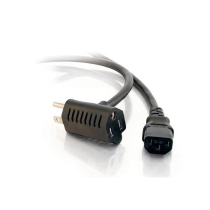 C2G 3ft Universal 16 AWG Power Cord w/ Extra Outlet (IEC320C13 to NEMA 5-15P) Black 35.4" (0.9 m)1