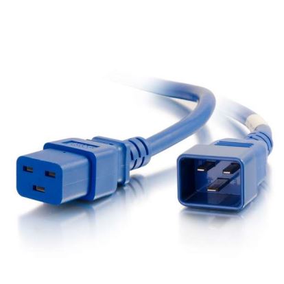 C2G 1ft, IEC320C20/IEC320C19 Blue 11.8" (0.3 m) C20 coupler C19 coupler1