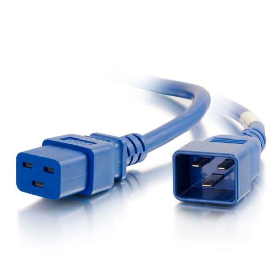 C2G 1ft, IEC320C20/IEC320C19 Blue 11.8" (0.3 m) C20 coupler C19 coupler1