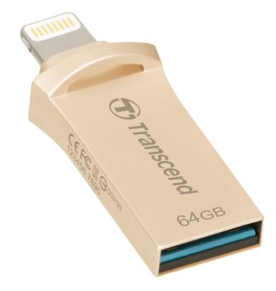 Transcend JetDrive Go 500 64GB USB flash drive USB Type-A / Lightning 3.2 Gen 1 (3.1 Gen 1) Gold1