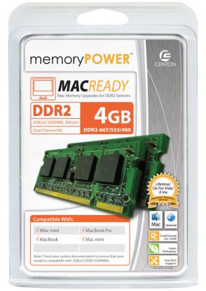 Centon 4GBS/D2-667KIT memory module 4 GB 2 x 2 GB DDR2 667 MHz1
