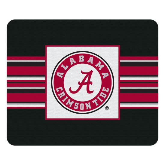 Centon University of Alabama Black Mouse Pad, Banner V1 Black, Red1