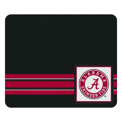 Centon University of Alabama Black Mouse Pad, Banner V2 Black, Red1